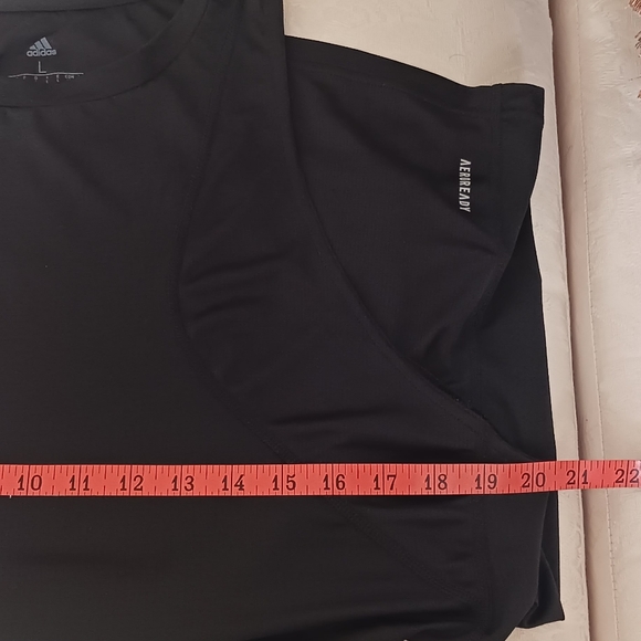 Adidas Running Prime Green Tank With Reflective Sripe On The Back. Black L EUC - Picture 7 of 9